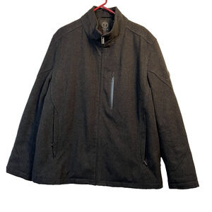 TUMI T Tech Mens Large Black Insulated Full Zip‎ Jacket